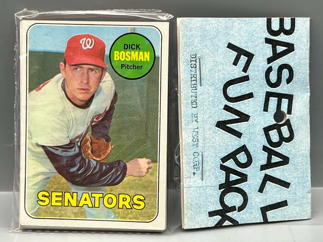 West Corp. Baseball Cello Fun Pack Repack 1969 Topps Unopened Pack (1 of 2)