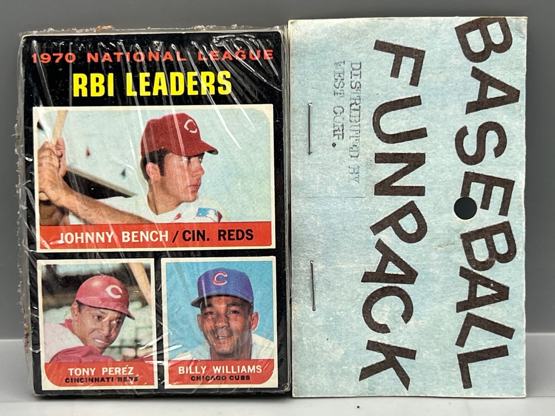 West Corp. Baseball Cello Fun Pack Repack 1971 Topps Unopened Pack W/ Bench/Perez/Williams LL On (1 of 2)