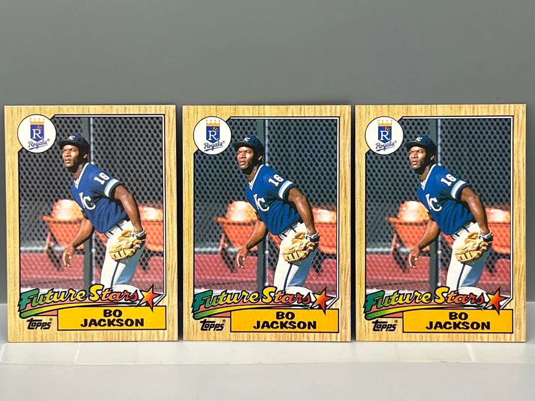 Lot Of (3) 1987 Topps #170 Bo Jackson Rookies (1 of 2)