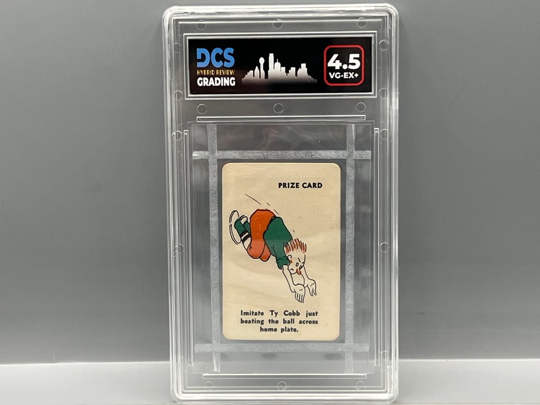 1935 Whitman Party Stunts Ty Cobb Game Card - Slabbed By Dallas Hybrid Review Grading (1 of 2)