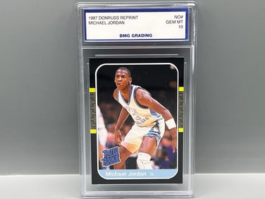Michael Jordan Custom North Carolina Basketball Card - Slabbed By BMG Grading