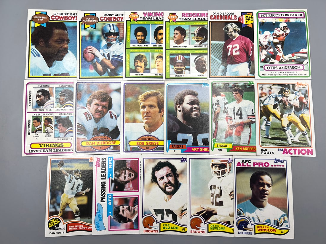 Lot of (17) 1979-82 Topps Football Cards W/ Stars - Varying Conditions (1 of 5)