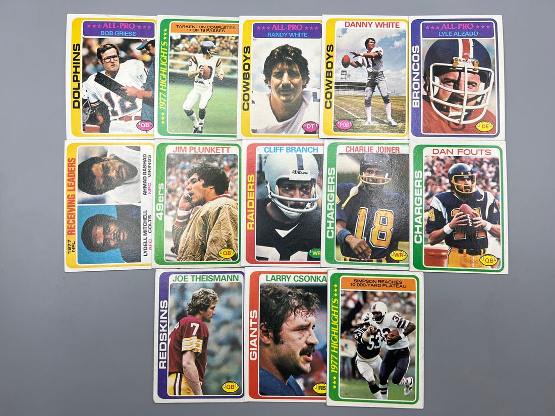 Lot of (13) 1978 Topps Football Cards W/ Stars - Varying Conditions (1 of 4)
