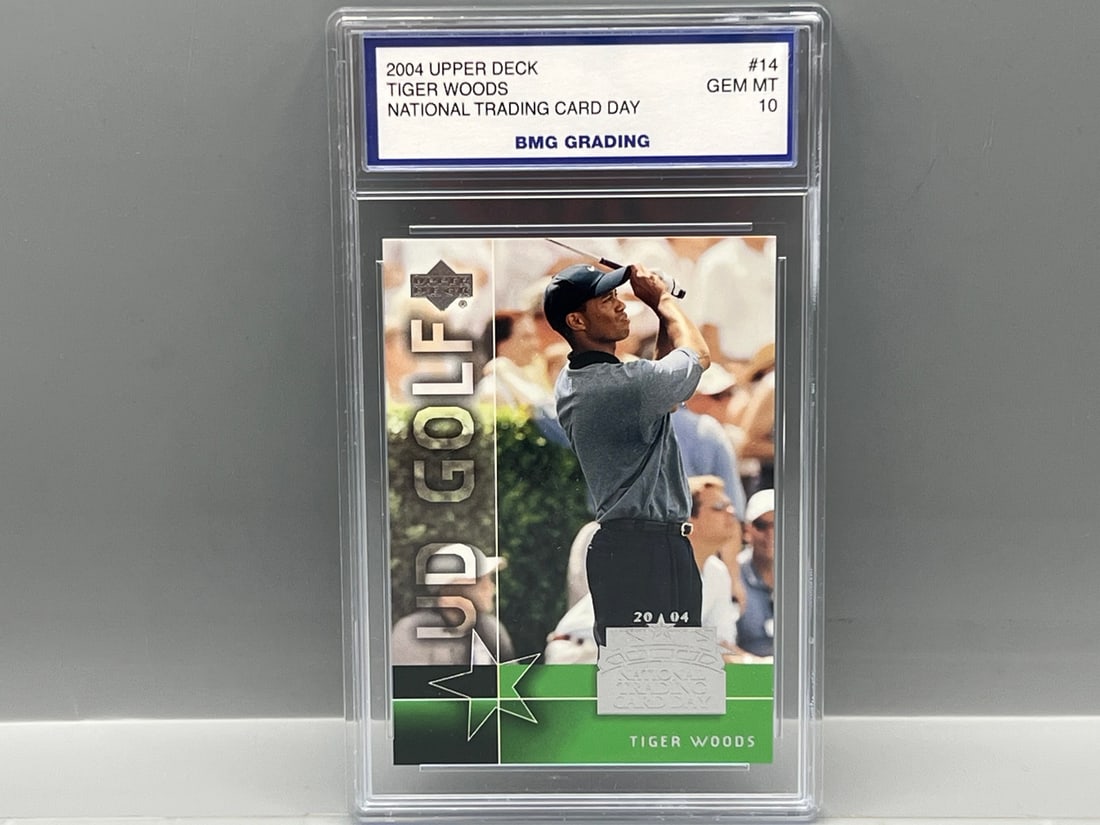 2004 Upper Deck Tiger Woods National Trading Card Day #14 - Slabbed By BMG Grading (1 of 2)