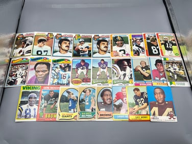 Lot of (26) 1960s & 70s Vintage Football Cards W/ Lots of Stars - Varying Conditions