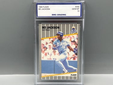 1989 Fleer Bo Jackson #285 - Slabbed By BMG Grading