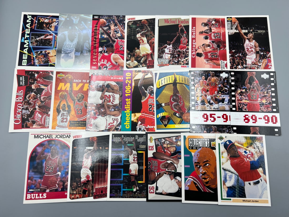 Lot of (20) Michael Jordan Basketball & Baseball Cards - Varying Conditions (1 of 5)