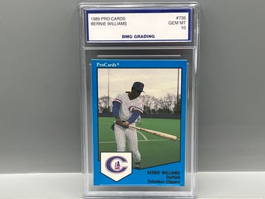 1989 Pro Cards Bernie Williams Prospect/RC #736 - Slabbed By BMG Grading
