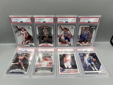 Lot of (8) Assorted Modern Slabbed Basketball PSA 10 Rookie Cards