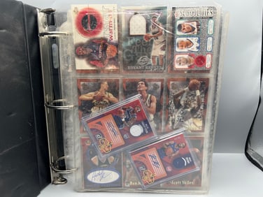Binder of Assorted Basketball Cards W/ Stars, Autos, Relics