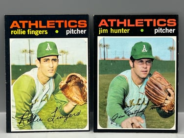 1971 Topps Rollie Fingers #384 & Jim Hunter #45