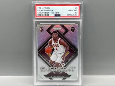 2021 Panini Prizm Evan Mobley Emergent Silver Prizm RC #9 PSA Gem Mint 10