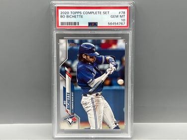 2020 Topps Complete Set Bo Bichette RC #78 PSA Gem Mint 10