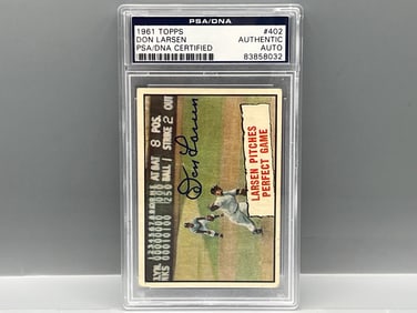 1961 Topps Don Larsen #402 Autographed - PSA/DNA Certified Auto