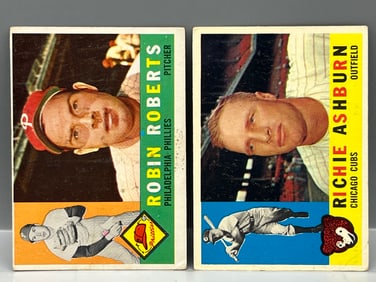 1960 Topps Robin Roberts #264 & Richie Ashburn #305