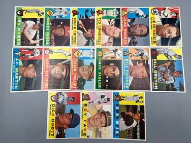 Lot of (15) 1960 Topps Baseball Cards - Varying Conditions