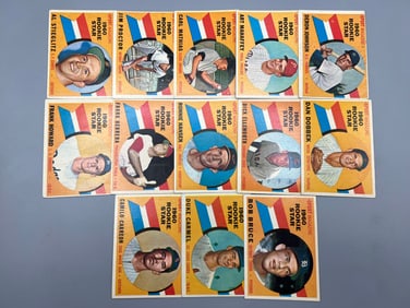 Lot of (13) 1960 Topps Baseball Rookie Cards - Varying Conditions