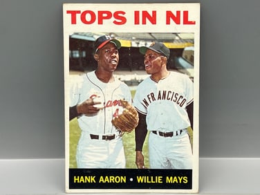 1964 Topps Tops In NL Hank Aaron/Willie Mays #423