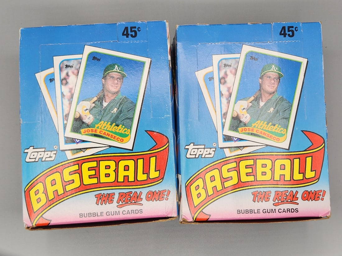 (2) 1989 Topps Baseball Unopened Wax boxes - 36 packs per box - Clean Boxes (1 of 1)