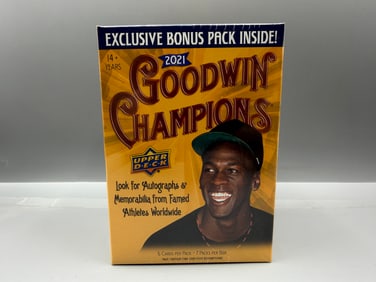 2021 Upper Deck Goodwin Champions Unopened Blaster Box - Multi-sport featuring Michael Jordan, Tiger