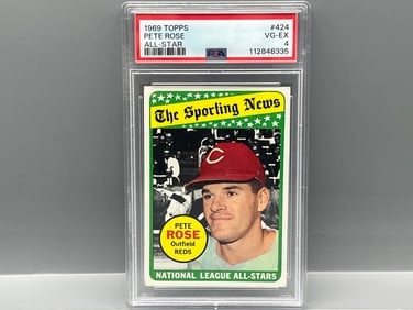 1969 Topps Pete Rose All Star #424 PSA VG-EX 4