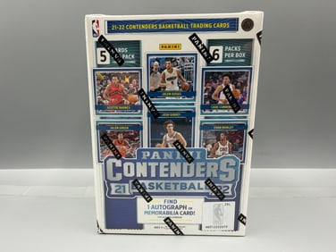 2021-22 Panini Contenders Basketball Unopened Blaster Box - Possible Cade Cunningham RCs - 1 Auto or