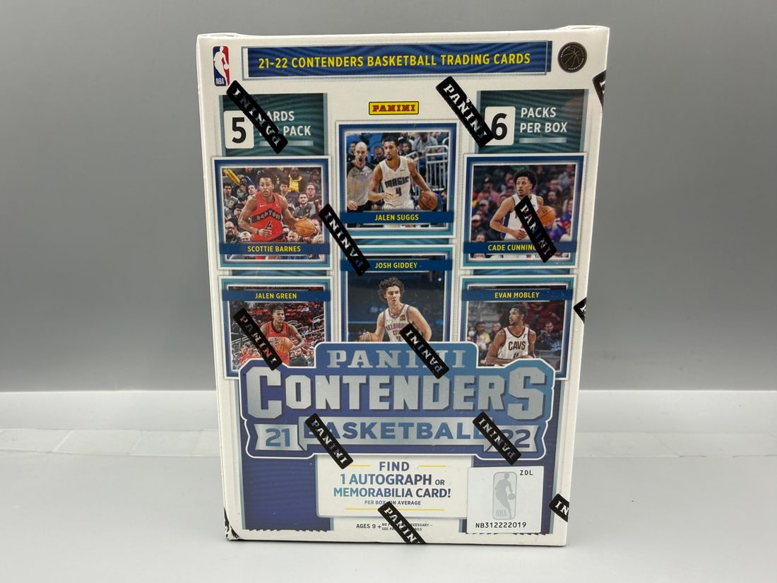 2021-22 Panini Contenders Basketball Unopened Blaster Box - Possible Cade Cunningham RCs - 1 Auto or: 2021-22 Panini Contenders Basketball Unopened Blaster Box - Possible Cade Cunningham RCs - 1 Auto or Relic card per box