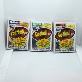 (3) 1987 Topps Football Cello Packs