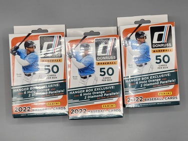 (3) 2022 Donruss Baseball Unopened Hanger Boxes