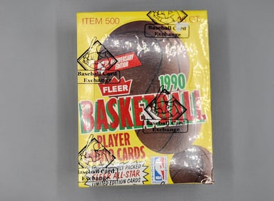 1990-91 Fleer Basketball Wax Box -BBCE Wrapped From A Sealed Case!