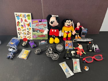 Lot of Misc Toys - Johnny Lightning, Mickey Mouse, Mighty Mouse, Batman