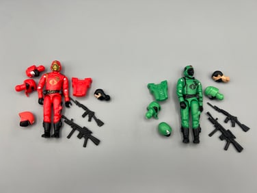 Lot of (2) Black Major Custom 3rd Party G.I. Joe Figures