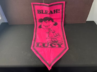 1960s The Peanuts Lucy Felt Wall Pennant/Banner