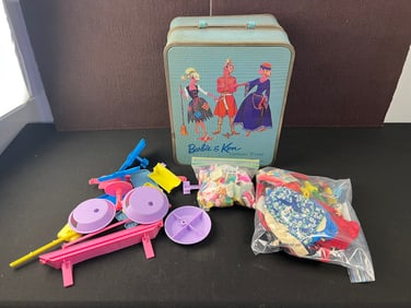 Vintage Barbie & Ken Costume Trunk with Accessories