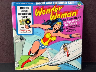 1977 Peter Pan Wonder Woman Book And Record Set
