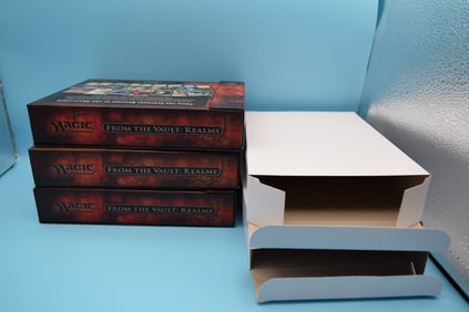 Magic The Gathering MTG Lot of Empty Boxes with Spin Down Dice and Inserts - From The Vault: Realms