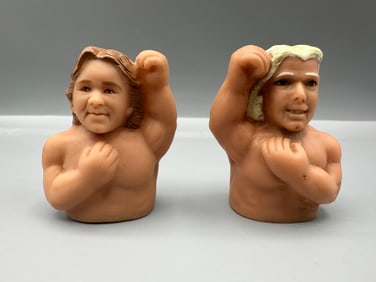 1985 Remco AWA All Star Wrestling Thumbsters - Ric Flair, Larry Zbyszko