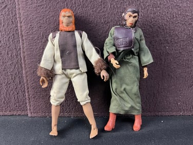 Vintage Mego Planet of the Apes Dr. Zaius & Zira Figures