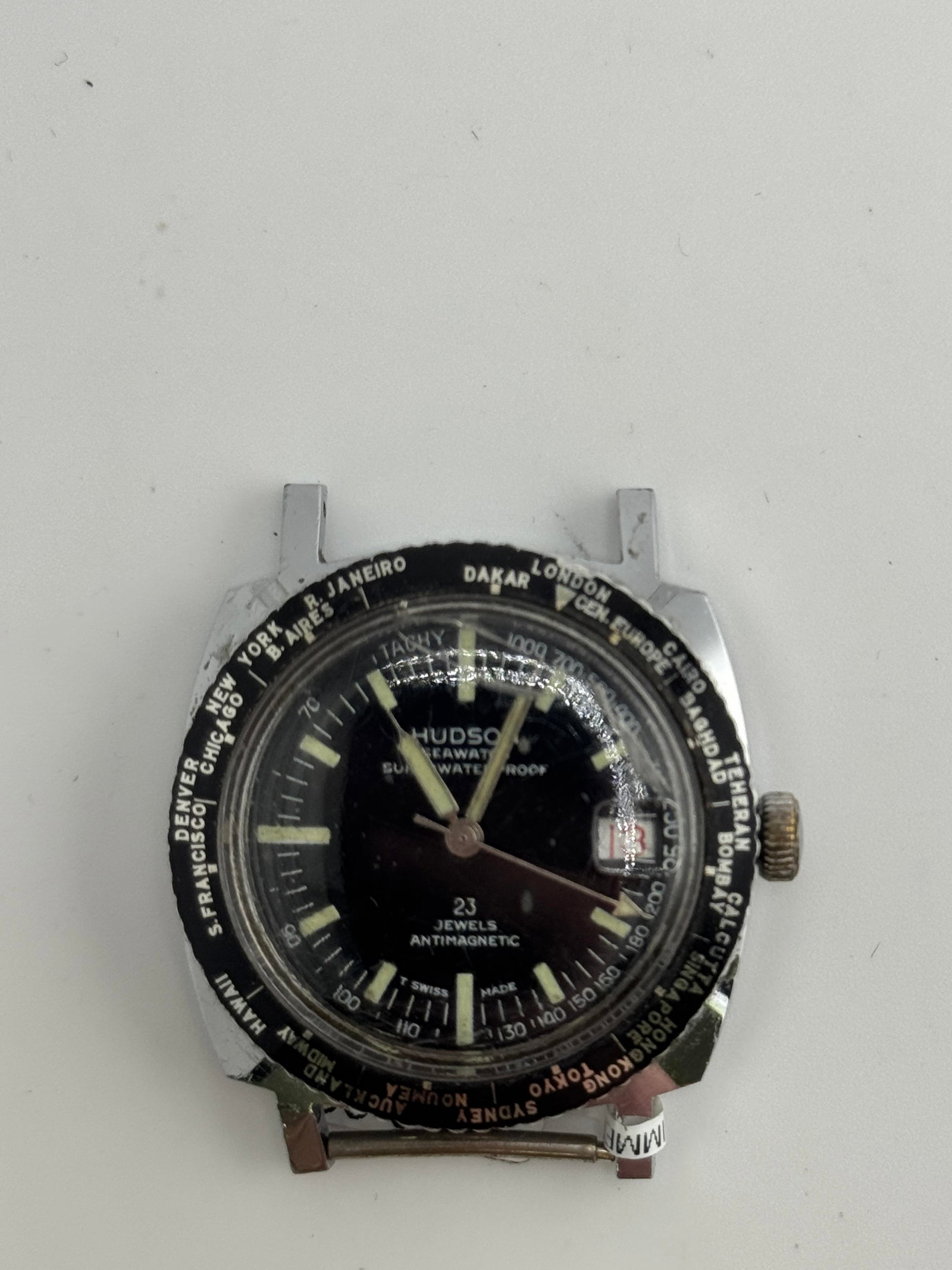 Hudson World Timer: Hudson World Timer, watch only, working at the time of catalogue The working order, accuracy or any implied water resistance of any lots sold is not guaranteed. For more information including