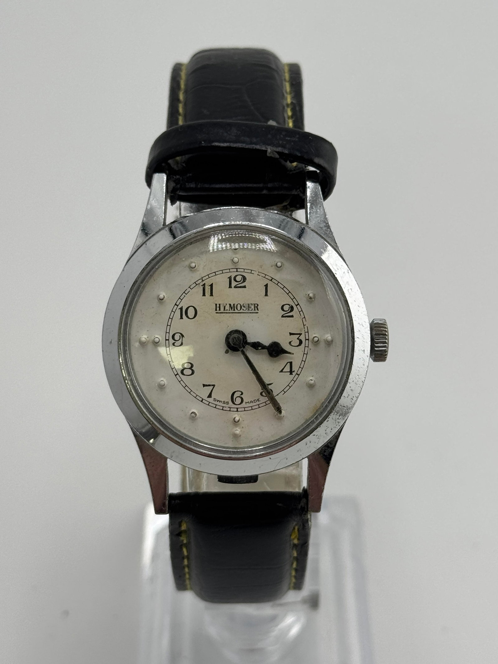 Hy Moser Steel Braille Watch: Hy Moser Steel Braille Watch, watch only, working at the time of catalogue The working order, accuracy or any implied water resistance of any lots sold is not guaranteed. For more information
