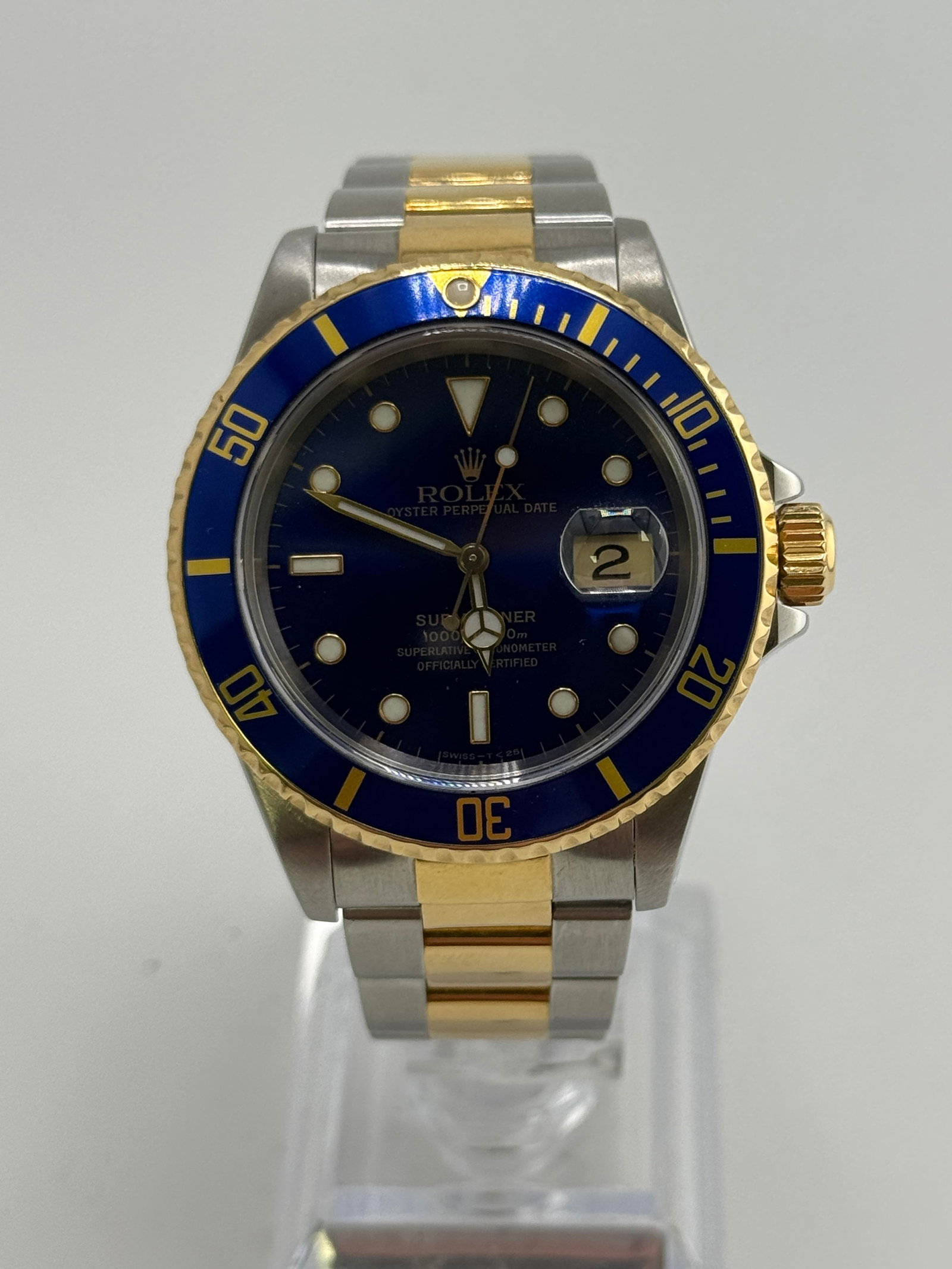Rolex Submariner 16613 Box Papers: Rolex Submariner 16613, with box and papers, working at the time of catalogue The working order, accuracy or any implied water resistance of any lots sold is not guaranteed. For more information