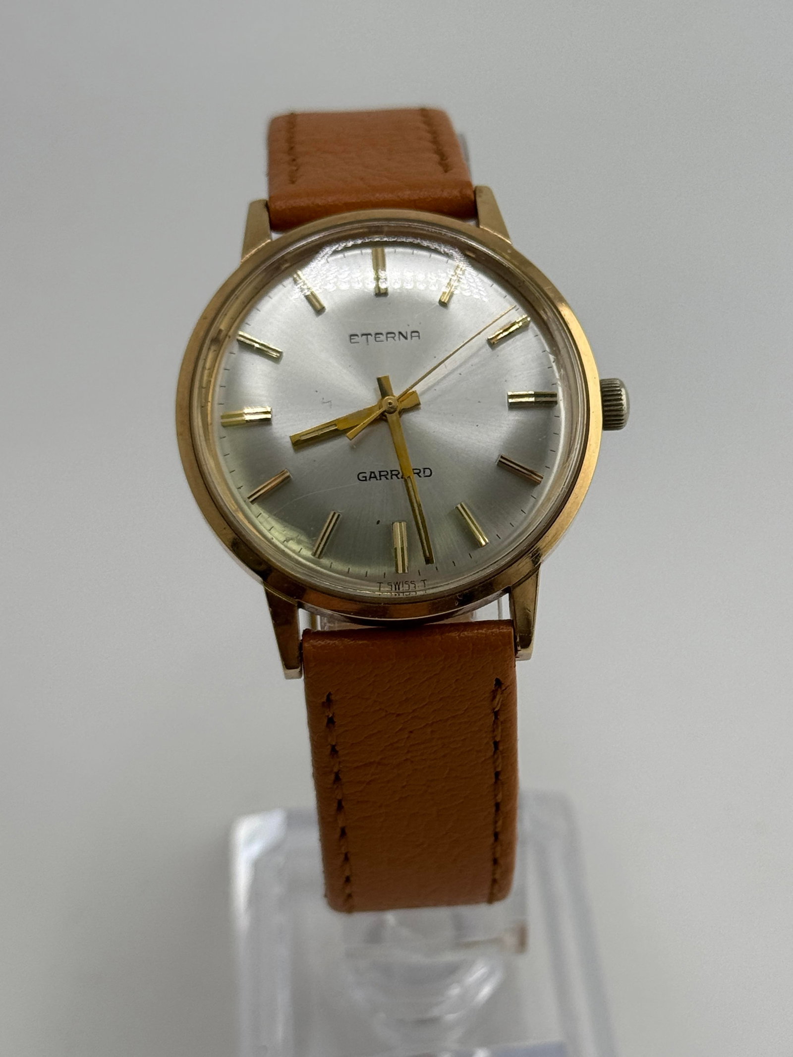Eterna Garrad 9ct Watch: Eterna Garrad 9ct, watch only, working at the time of catalogue The working order, accuracy or any implied water resistance of any lots sold is not guaranteed. For more information including