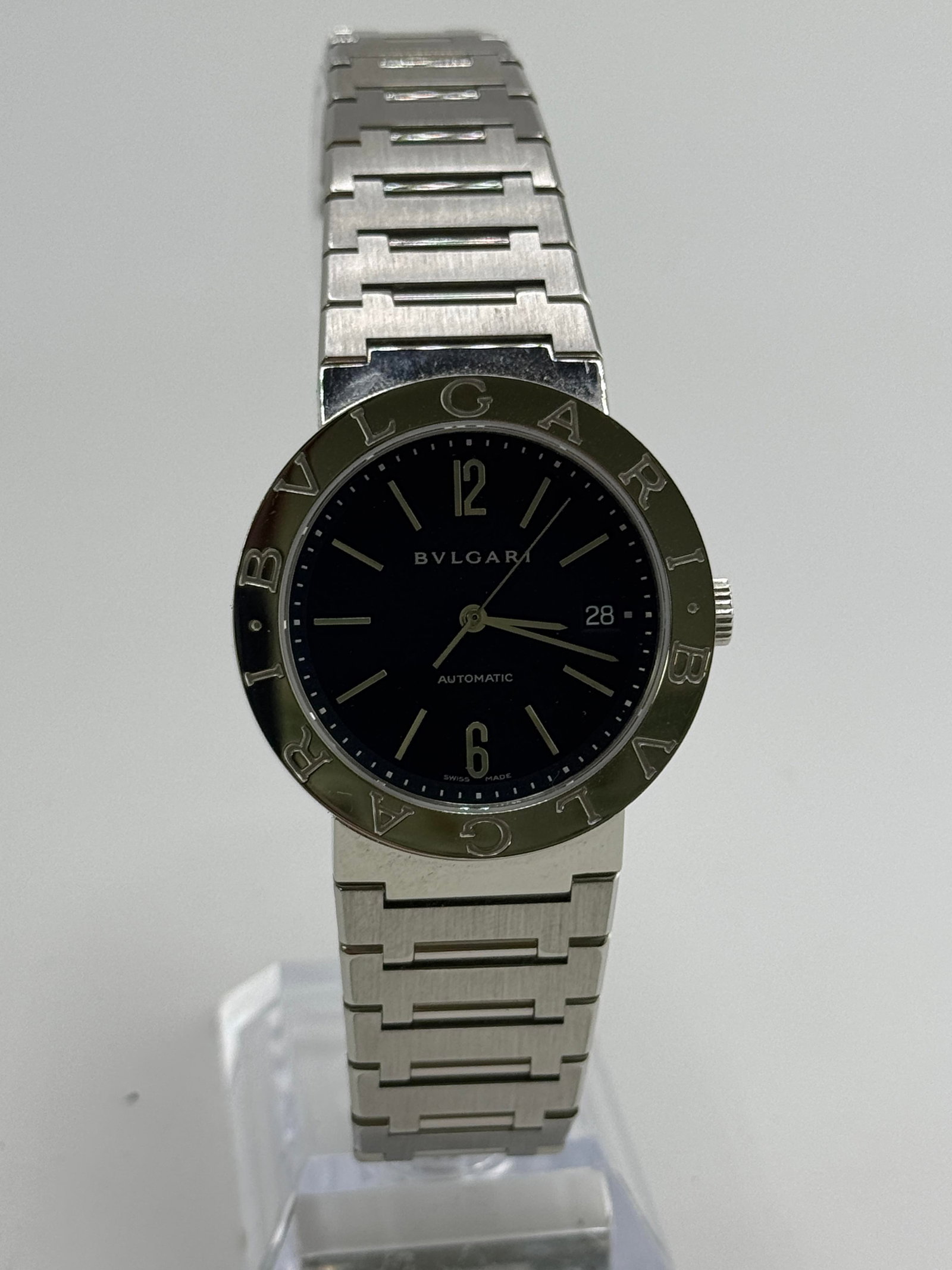 Bvlgari BB38SS Automatic Watch: Bvlgari BB38SS Auto, with box/service papers, working at the time of catalogue The working order, accuracy or any implied water resistance of any lots sold is not guaranteed. For more information