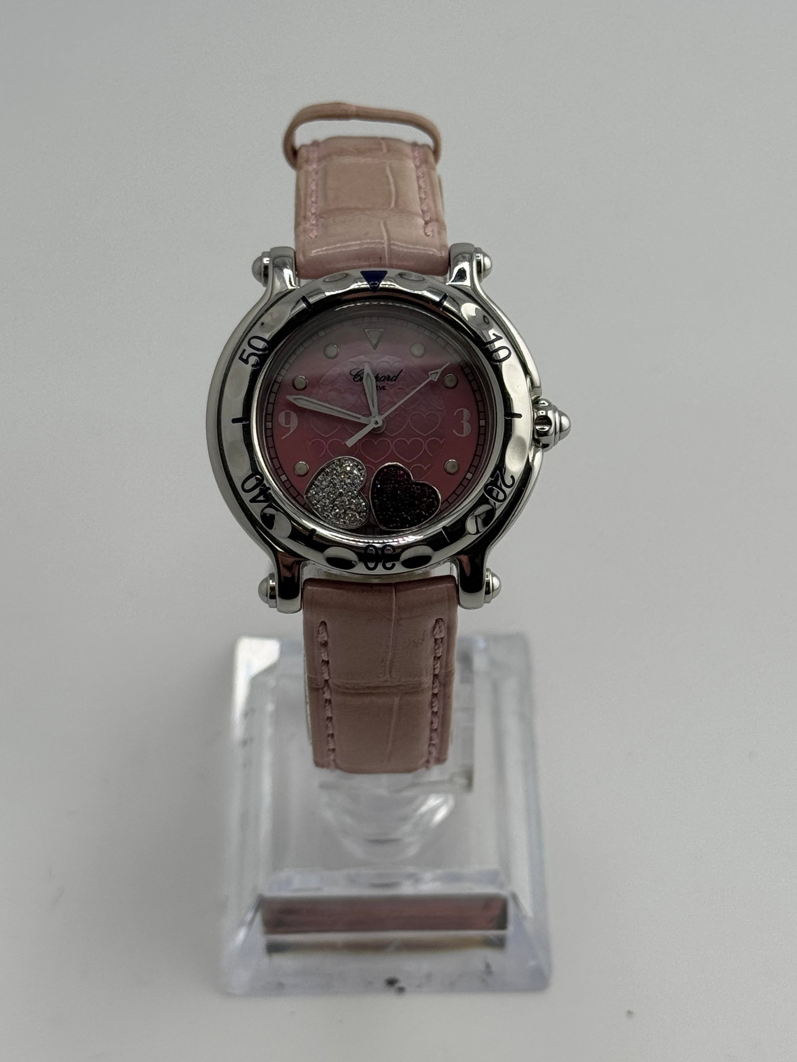 Chopard Happy Sport: Chopard Happy Sport, sold with Box, working at the time of catalogue The working order, accuracy or any implied water resistance of any lots sold is not guaranteed. For more information including