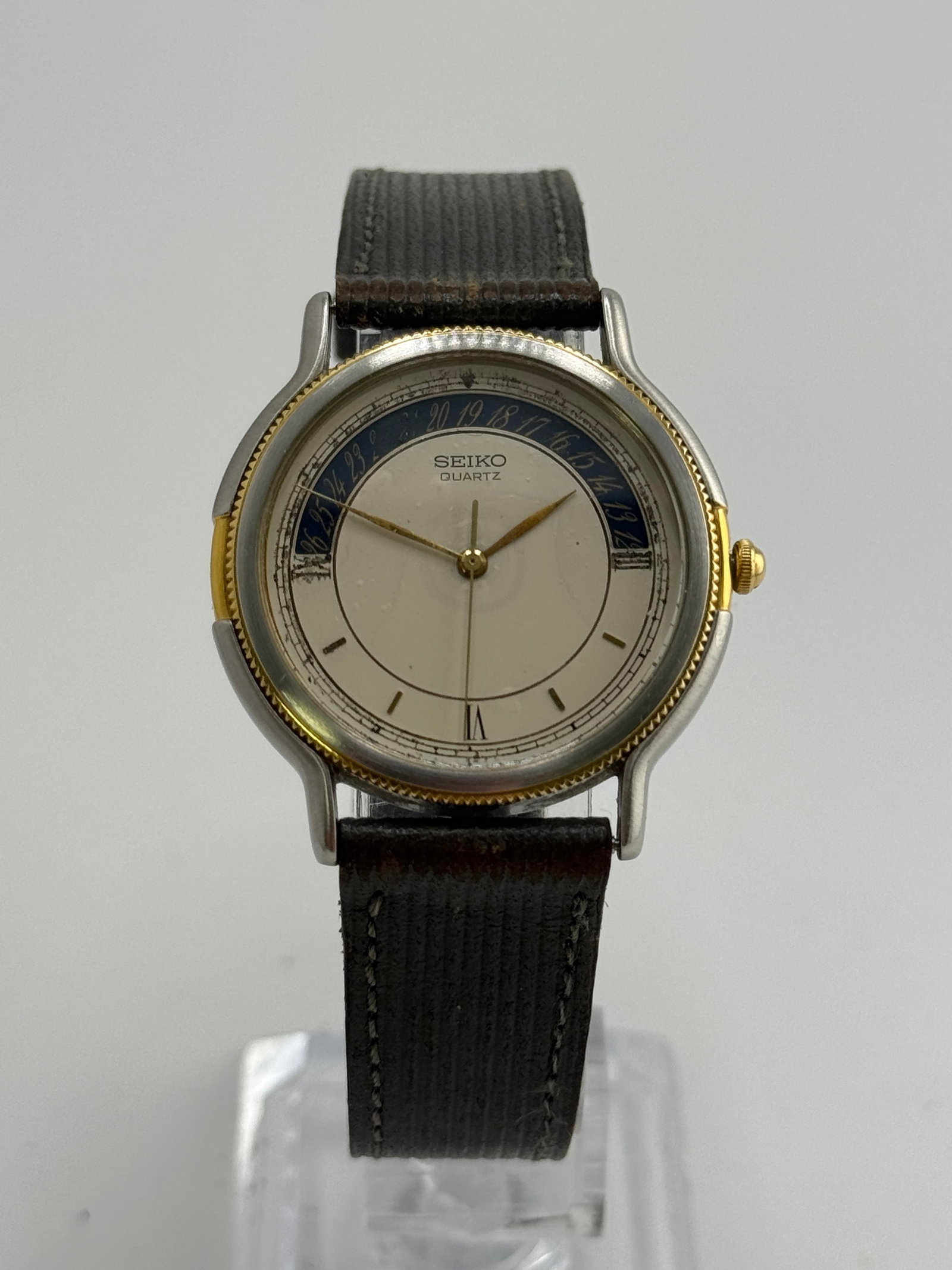 Seiko Quartz bi-metal 7432-6A00: Seiko Quartz bi-metal 7432-6A00, watch only, not working at the time of catalogue The working order, accuracy or any implied water resistance of any lots sold is not guaranteed. For more information