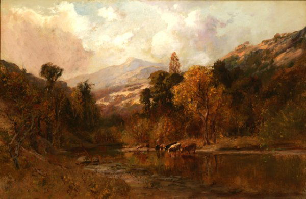 William Keith Cattle Mt. Tamalpais: William Keith (American 1838 -1911) Cattle Near Mt. Tamalpais oil on canvas, unsigned, framed; Maxwell Galleries, Ltd. San Francisco, CA gallery label verso. Provenance: Estate of the artist; To Maxwe