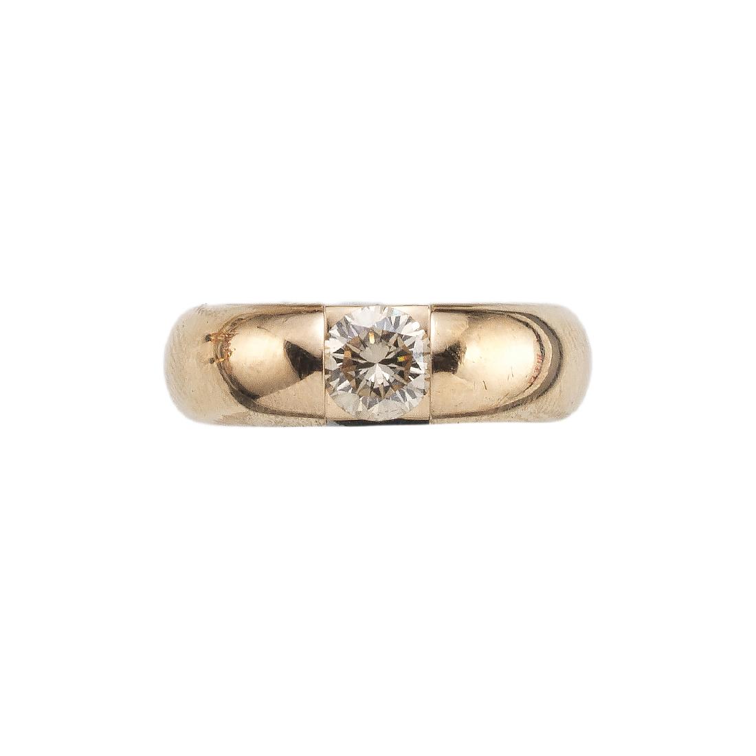 18K rose gold ring with brilliant cut “brown” diamond (1 of 1)