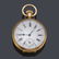 Open-faced pocket watch with triple calendar,