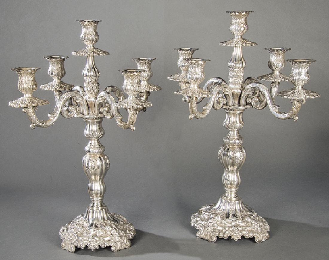 Pair of candelabra in hallmarked Spanish silver by (1 of 1)