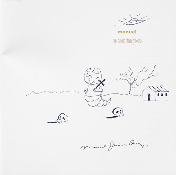 MANUEL OCAMPO - Untitled: MANUEL OCAMPO Philippines 1945 Untitled. 1997 Ink on paper Signed Size 28 x 26 cm Drawing made on the cover of the catalog of the exhibition "Wounds of the tongue" in the Gallery Track 16, Los Angeles